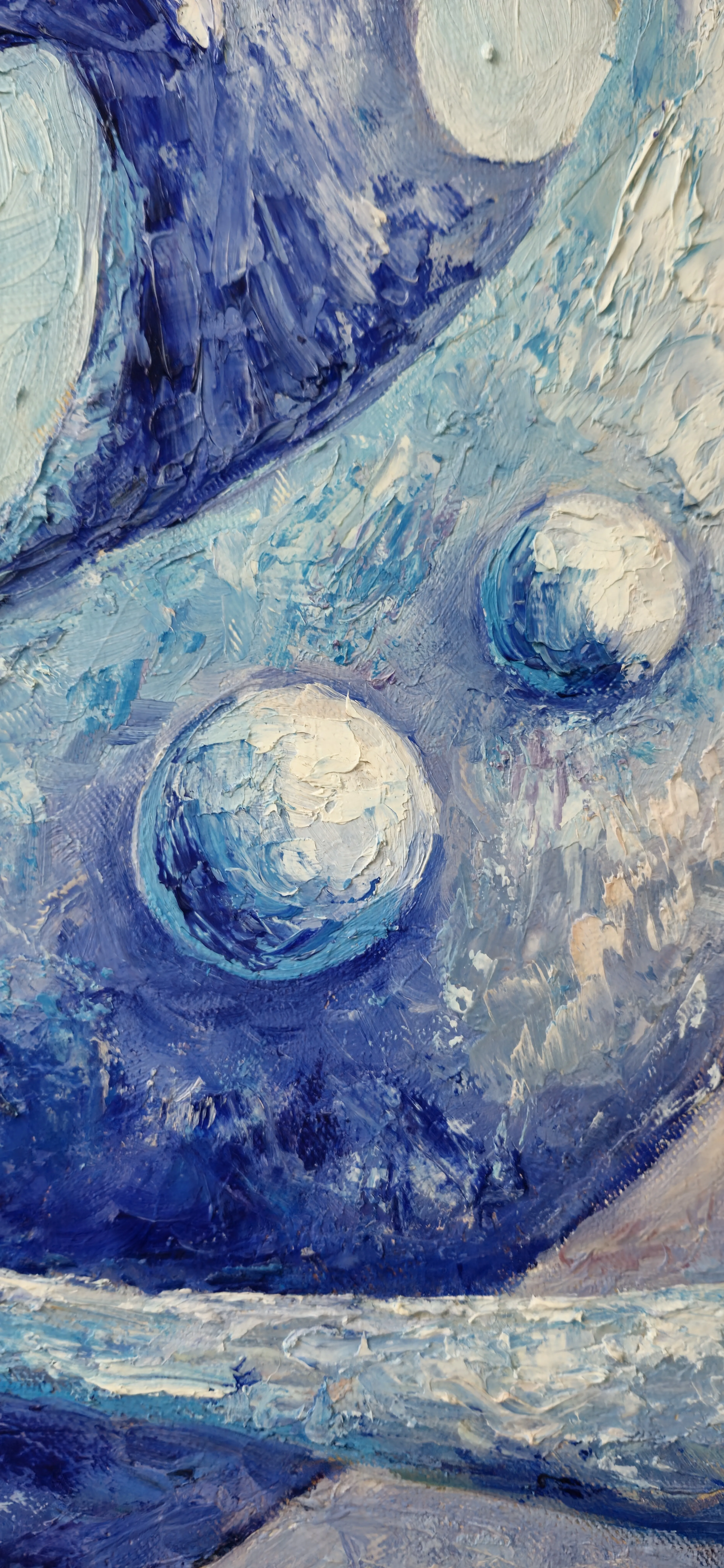Image of Dream 1. Triptych by Oksana Lopokha, size: 40x60, made of Oil on canvas, Painting medium, part of the "Figures" series, priced at $800 Photo 4 of 4.