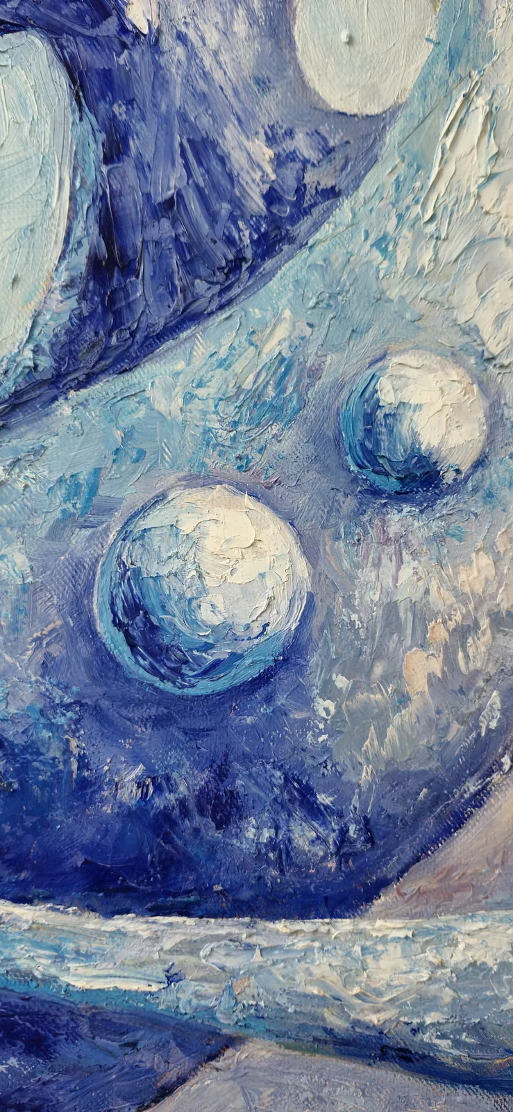 Image of Dream 1. Triptych by Oksana Lopokha, size: 40x60, made of Oil on canvas, Painting medium, part of the "Figures" series, priced at $800 Photo 4 of 4.
