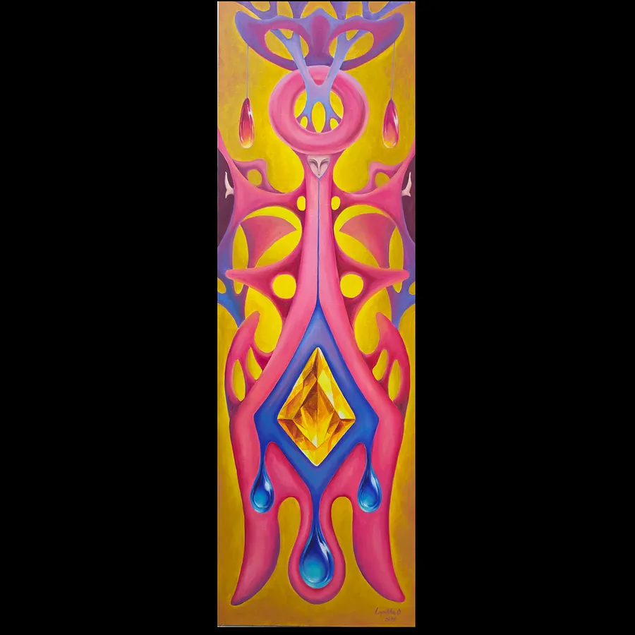 Image of The Source Within by Oksana Lopokha, size: 162x51cm, made of acrylic, Painting medium, from Ukraine, part of the The Myth of the Inner World series, priced at $1200