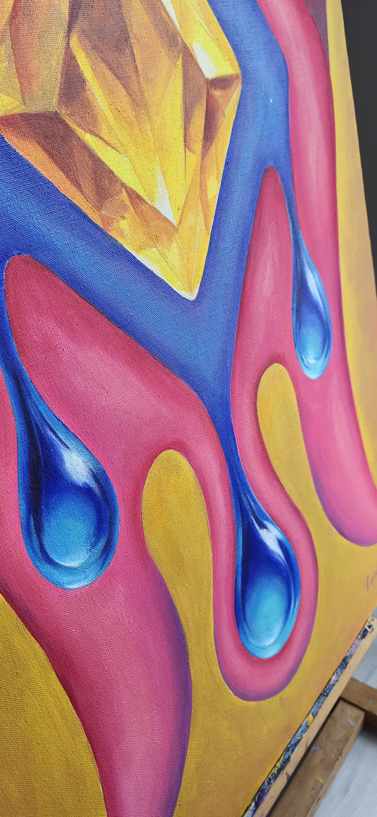 Image of The Source Within by Oksana Lopokha, size: 162x51cm, made of acrylic, Painting medium, from Ukraine, part of the The Myth of the Inner World series, priced at $1200 Photo 7 of 7.