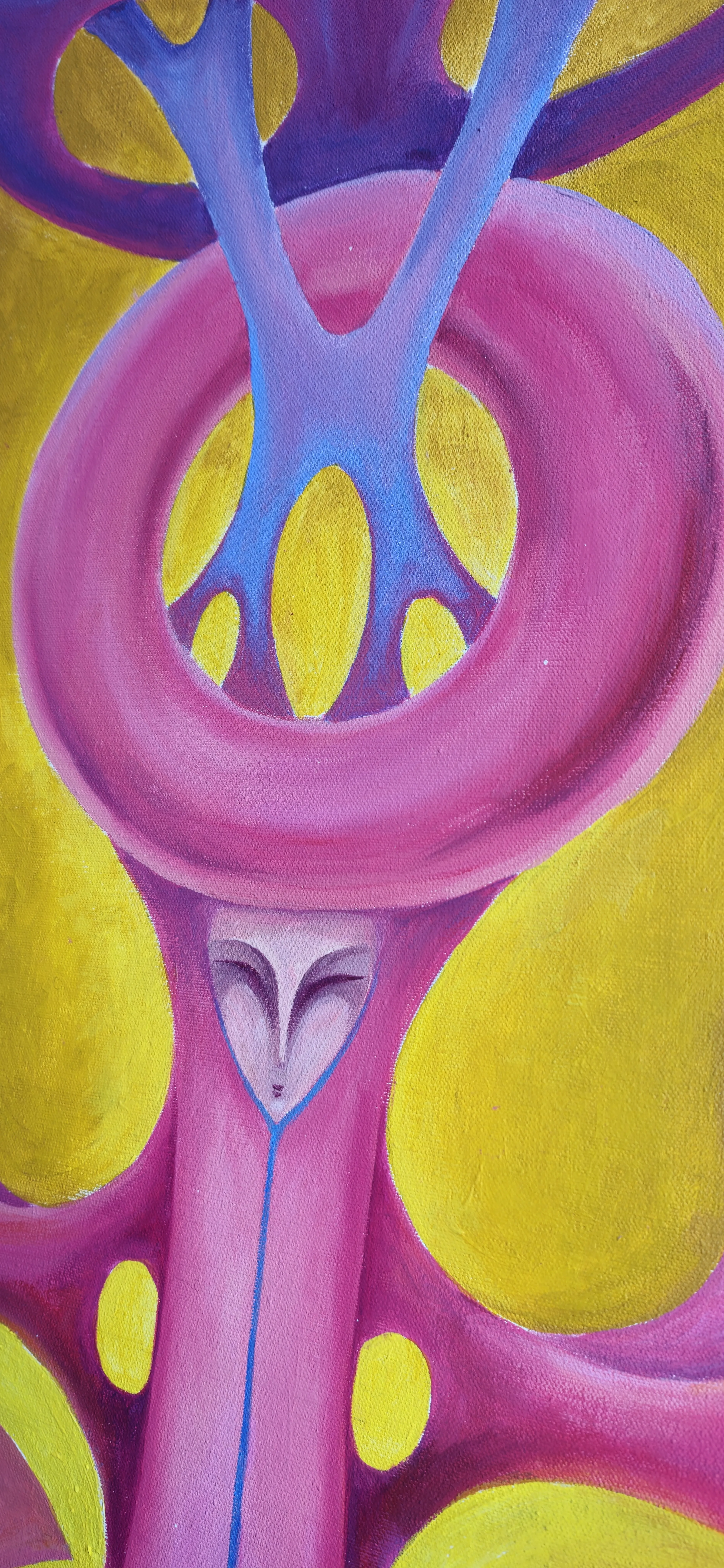 Image of The Source Within by Oksana Lopokha, size: 162x51cm, made of acrylic, Painting medium, from Ukraine, part of the The Myth of the Inner World series, priced at $1200 Photo 5 of 7.