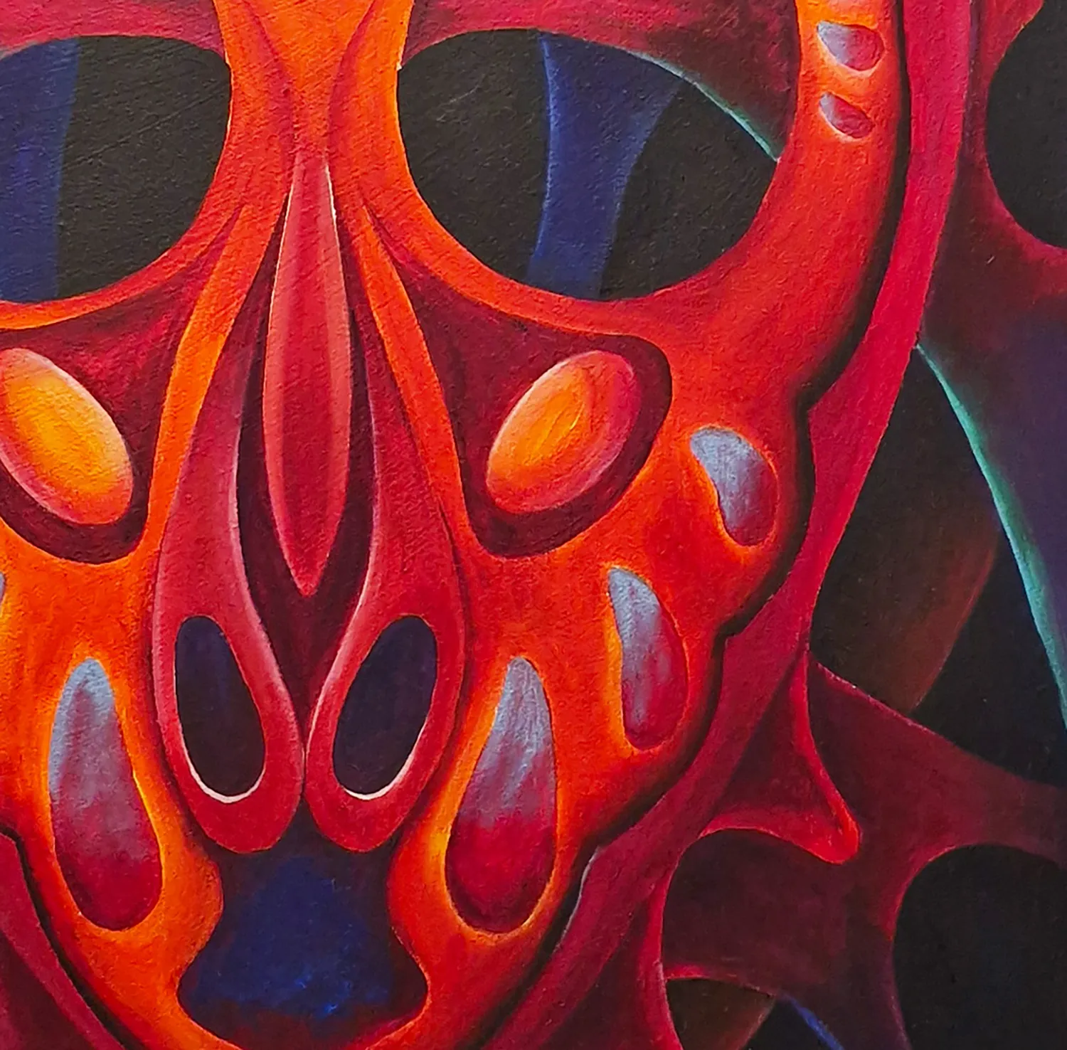Image of Heart by Oksana Lopokha, size: 60x80, made of Acrylic, Painting medium, part of the "Figures" series, priced at $1000 Photo 4 of 6.