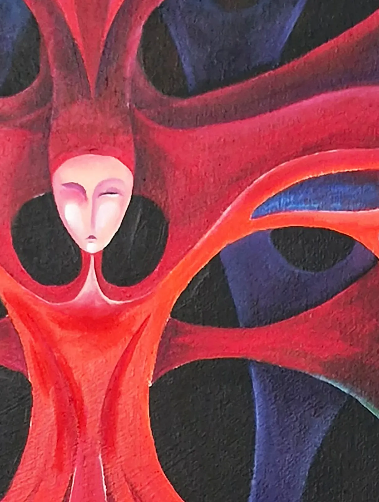Image of Heart by Oksana Lopokha, size: 60x80, made of Acrylic, Painting medium, part of the "Figures" series, priced at $1000 Photo 6 of 6.