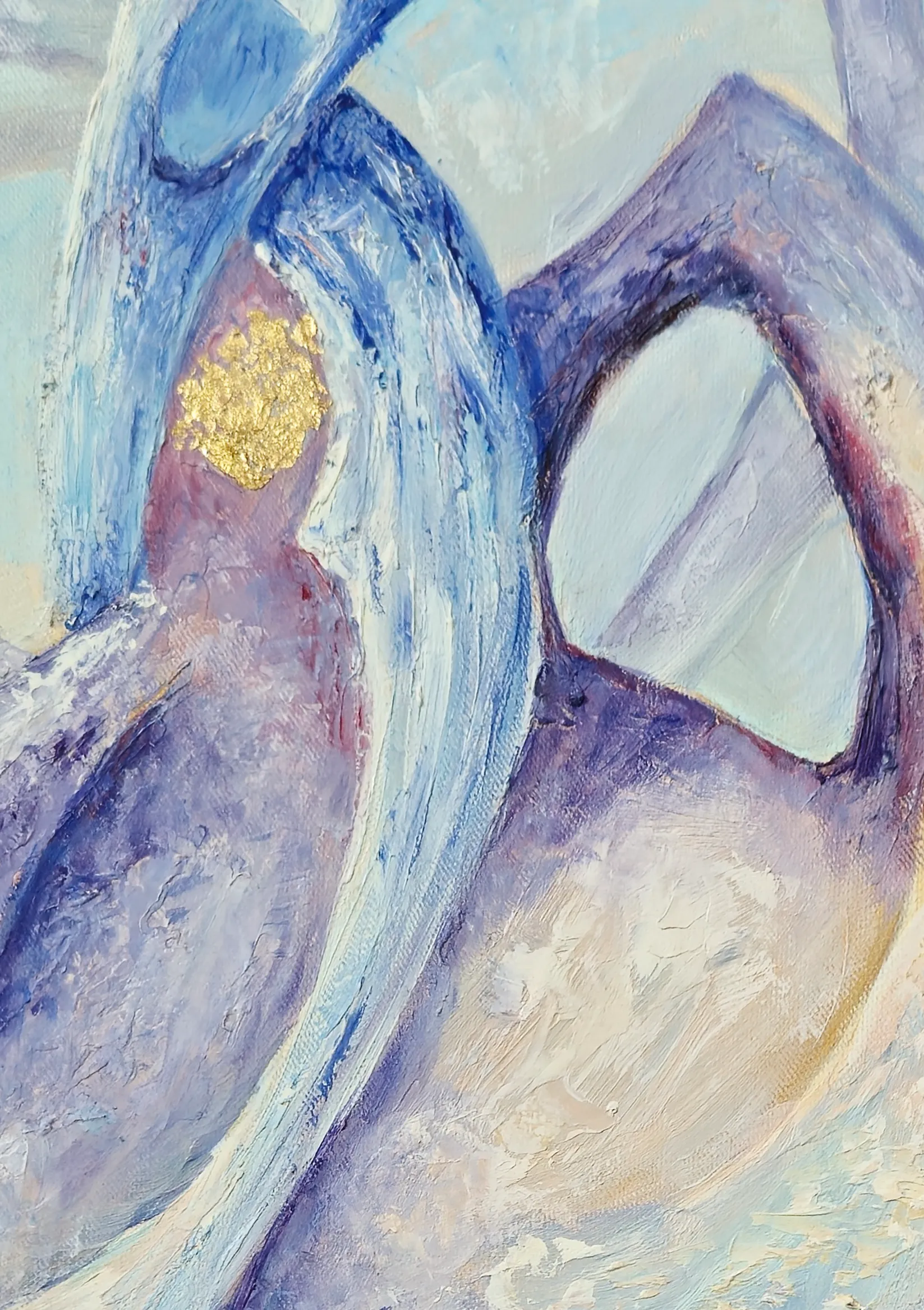 Image of Dream 3. Triptych by Oksana Lopokha, size: 40x60, made of Oil paints, Canvas on stretcher frame, Painting medium, from Ukraine, part of the "Figures" series, priced at $800 Photo 3 of 5.