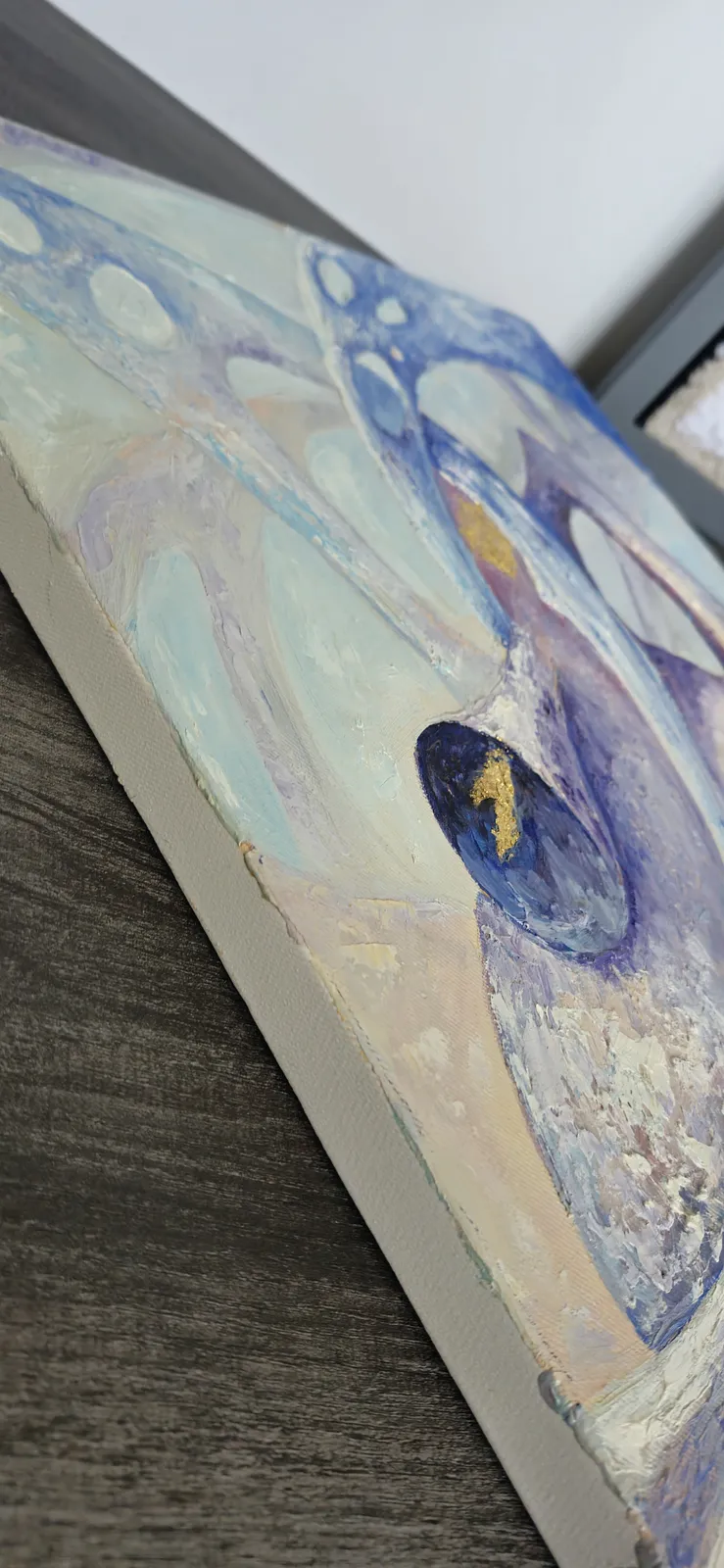 Image of Dream 3. Triptych by Oksana Lopokha, size: 40x60, made of Oil paints, Canvas on stretcher frame, Painting medium, from Ukraine, part of the "Figures" series, priced at $800 Photo 2 of 5.
