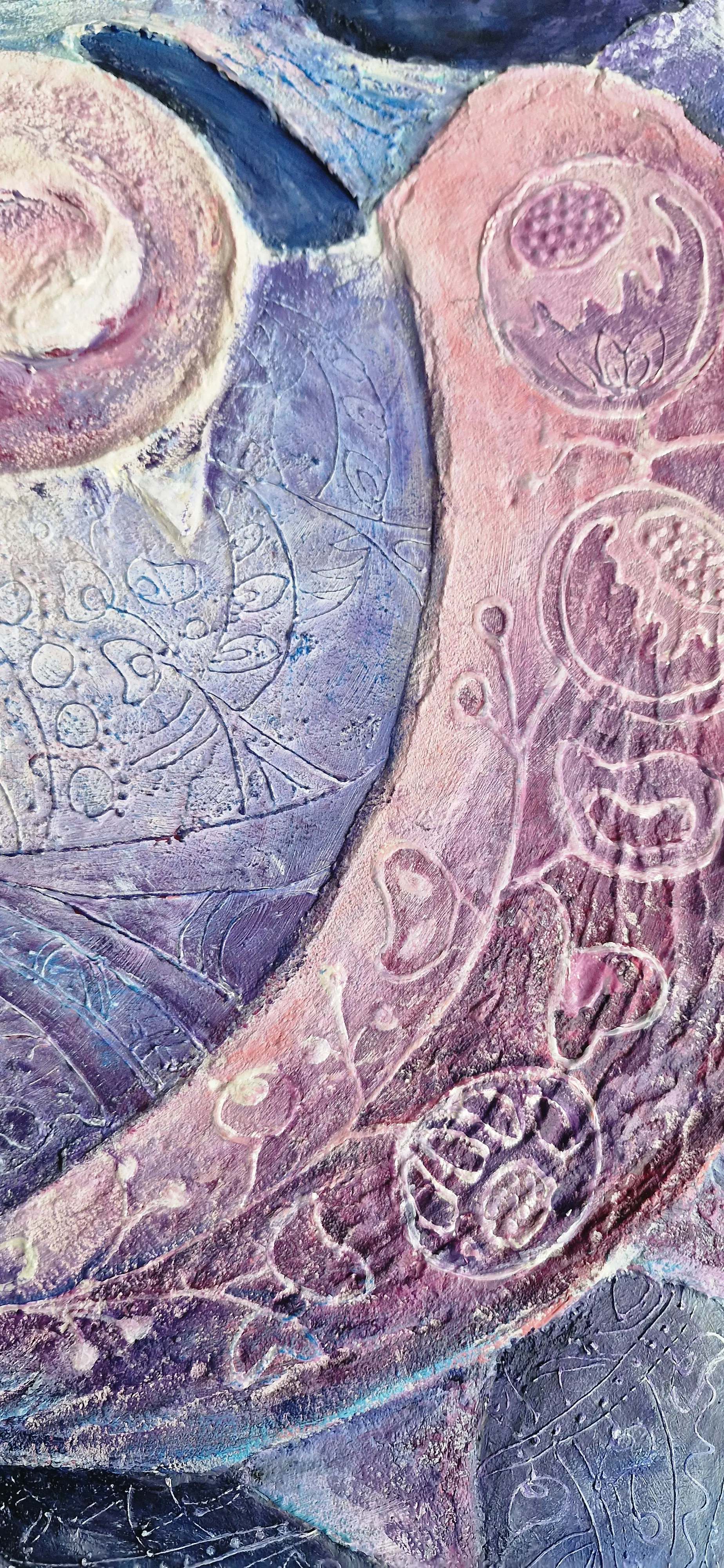 Image of Frosty Motifs by Oksana Lopokha, size: 40x50, made of Acrylic, contours - mixed media, Painting medium, from Ukraine, part of the "Figures" series, priced at $560 Photo 5 of 5.