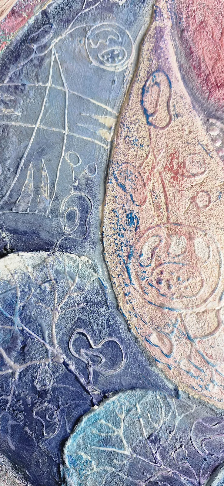Image of Frosty Motifs by Oksana Lopokha, size: 40x50, made of Acrylic, contours - mixed media, Painting medium, from Ukraine, part of the "Figures" series, priced at $560 Photo 4 of 5.