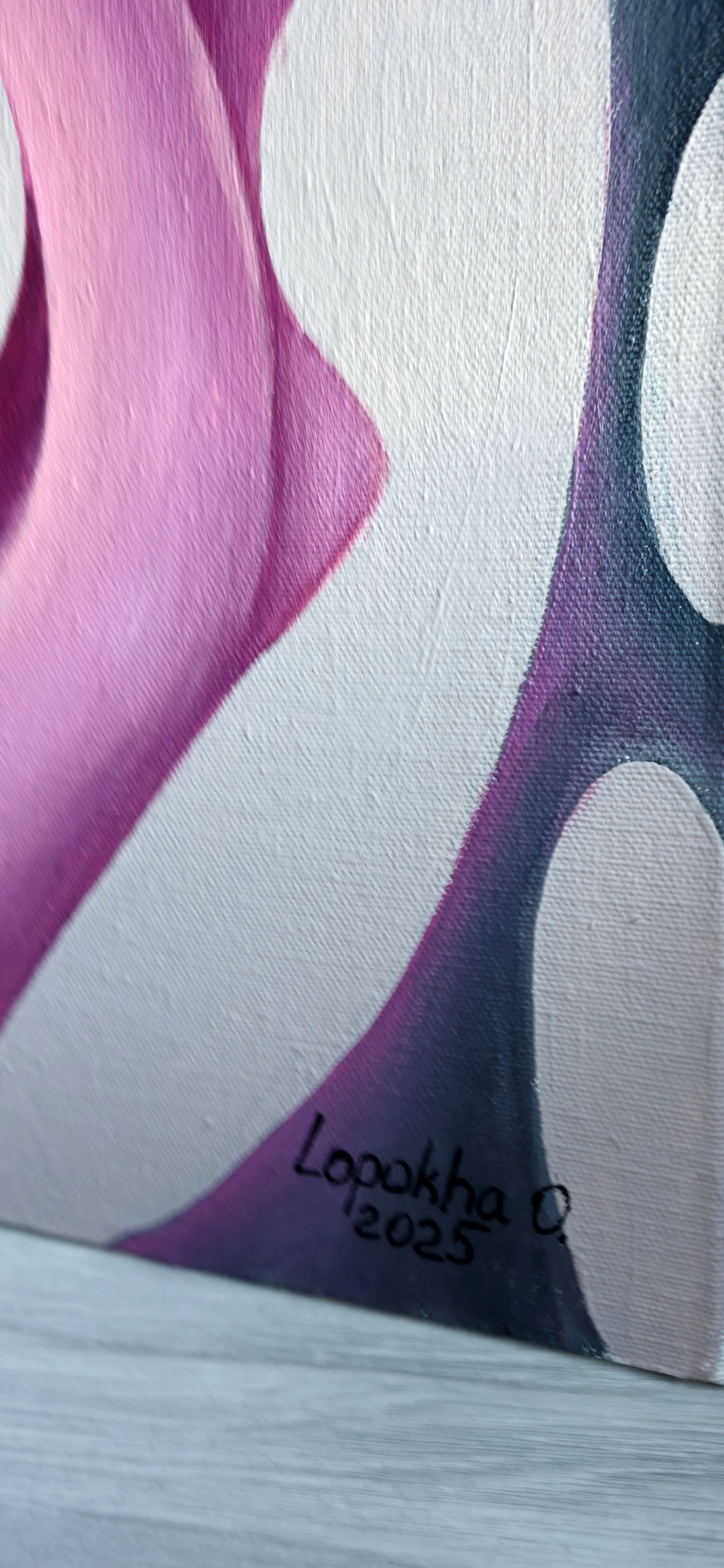 Image of Harmony mutation by Oksana Lopokha, size: 40x60cm, made of Acrylic on primed MDF, Painting medium, from Ukraine, part of the Vectors Within series, priced at $430 Photo 2 of 5.