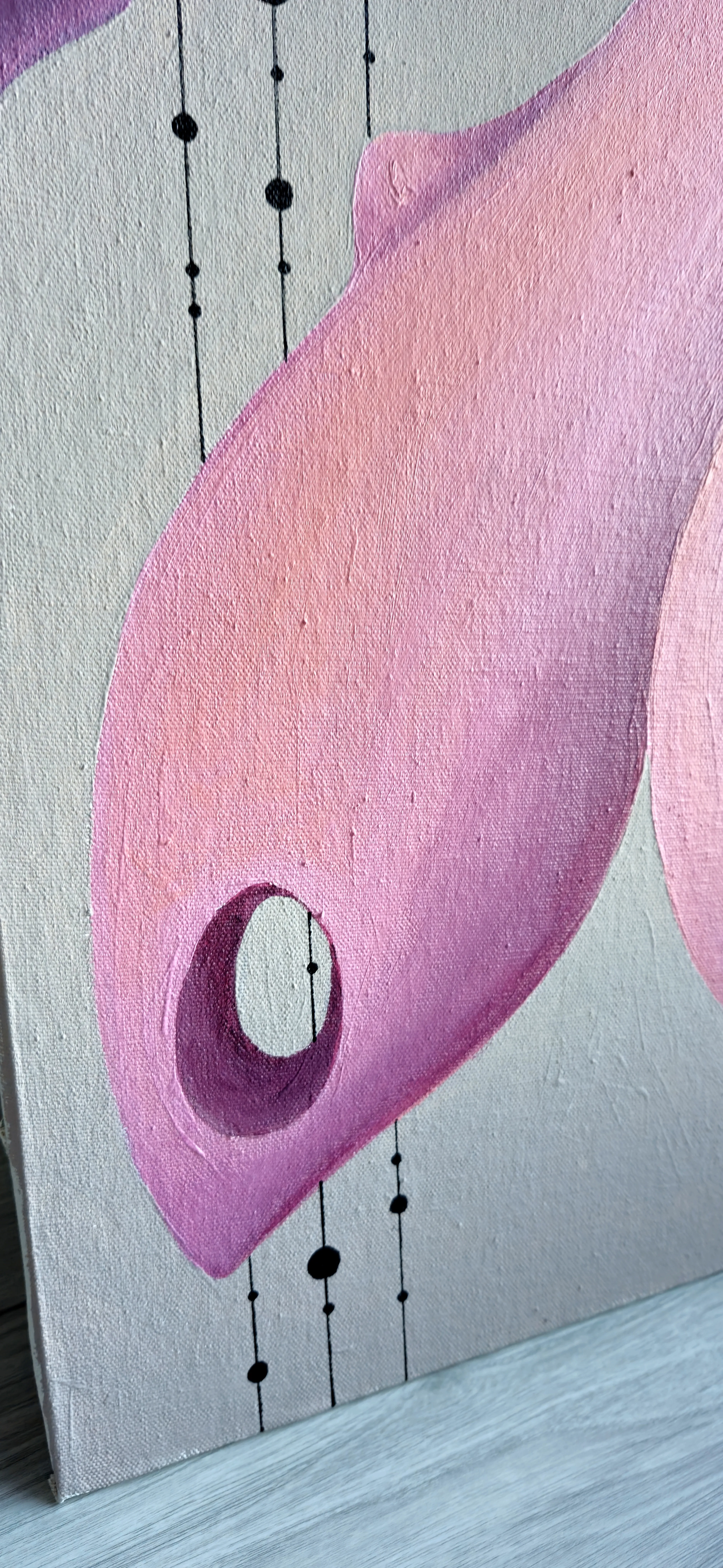 Image of Harmony mutation by Oksana Lopokha, size: 40x60cm, made of Acrylic on primed MDF, Painting medium, from Ukraine, part of the Vectors Within series, priced at $430 Photo 5 of 5.