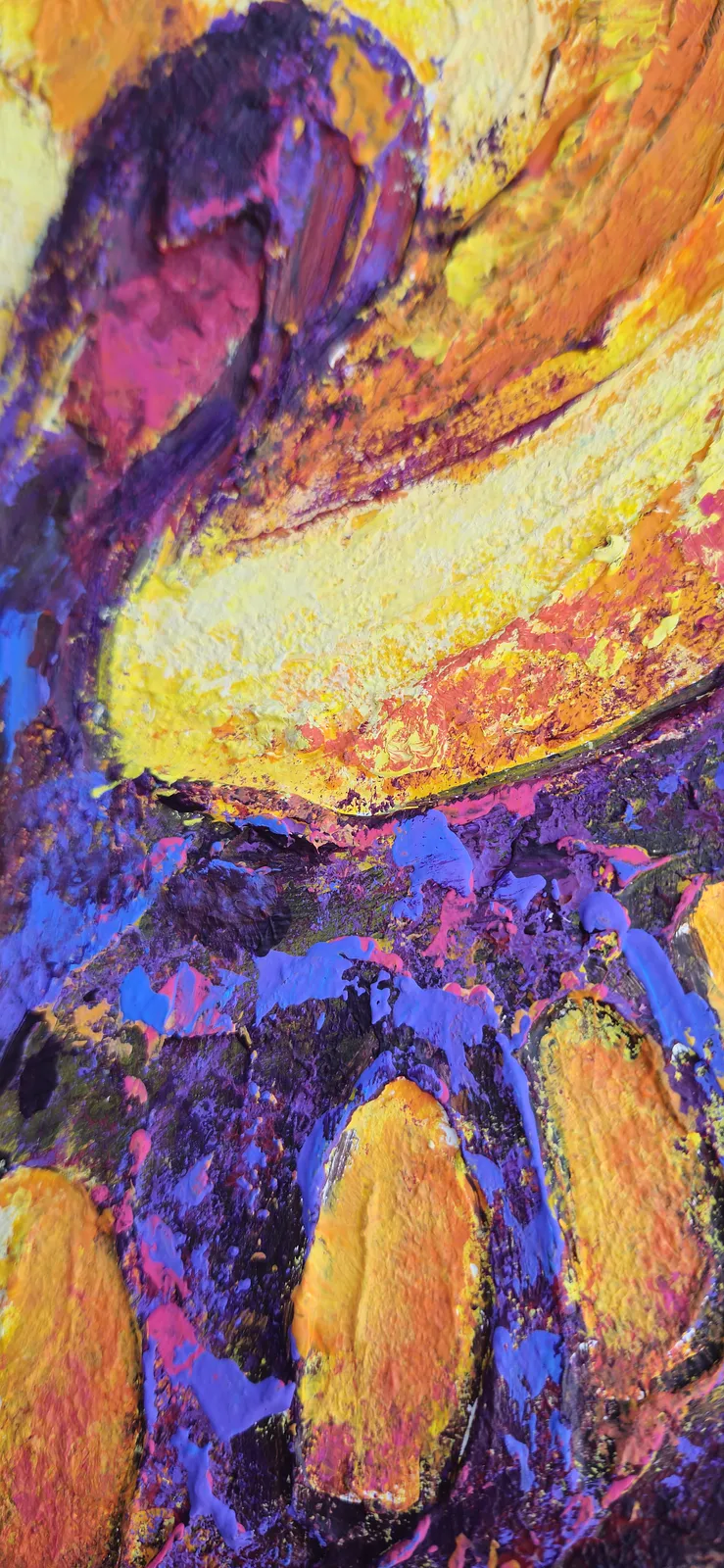 Image of Unburnable Wings by Oksana Lopokha, size: 25x50, made of Acrylic, texture paste, Painting medium, from Ukraine, part of the "Figures" series, priced at $480 Photo 3 of 5.