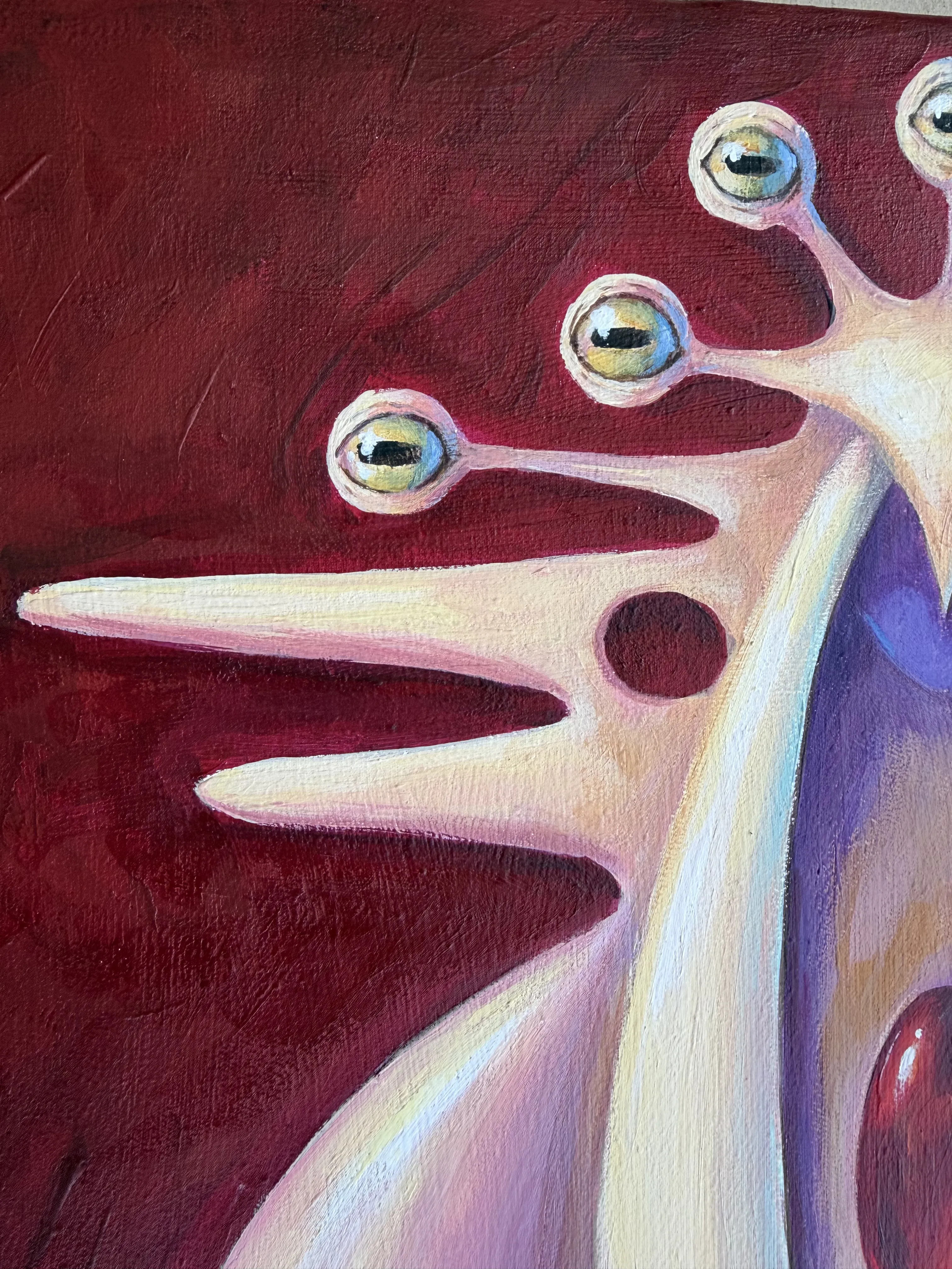 Image of A Curator's View by Oksana Lopokha, size: 45х49, made of Acrylic, MDF, Painting medium, from Ukraine, part of the Keepers series, priced at $650 Photo 4 of 5.