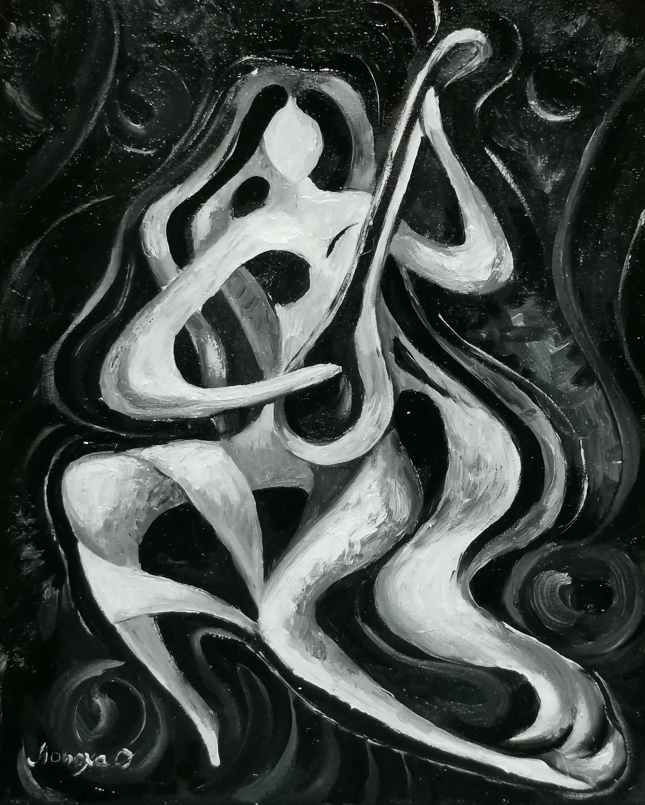 Image of Harmony of the Flow 1 by Oksana Lopokha, size: 30х40, made of Oil on canvas, Painting medium, from Ukraine, part of the Ритм і рух series, priced at $350 Photo 1 of 6.