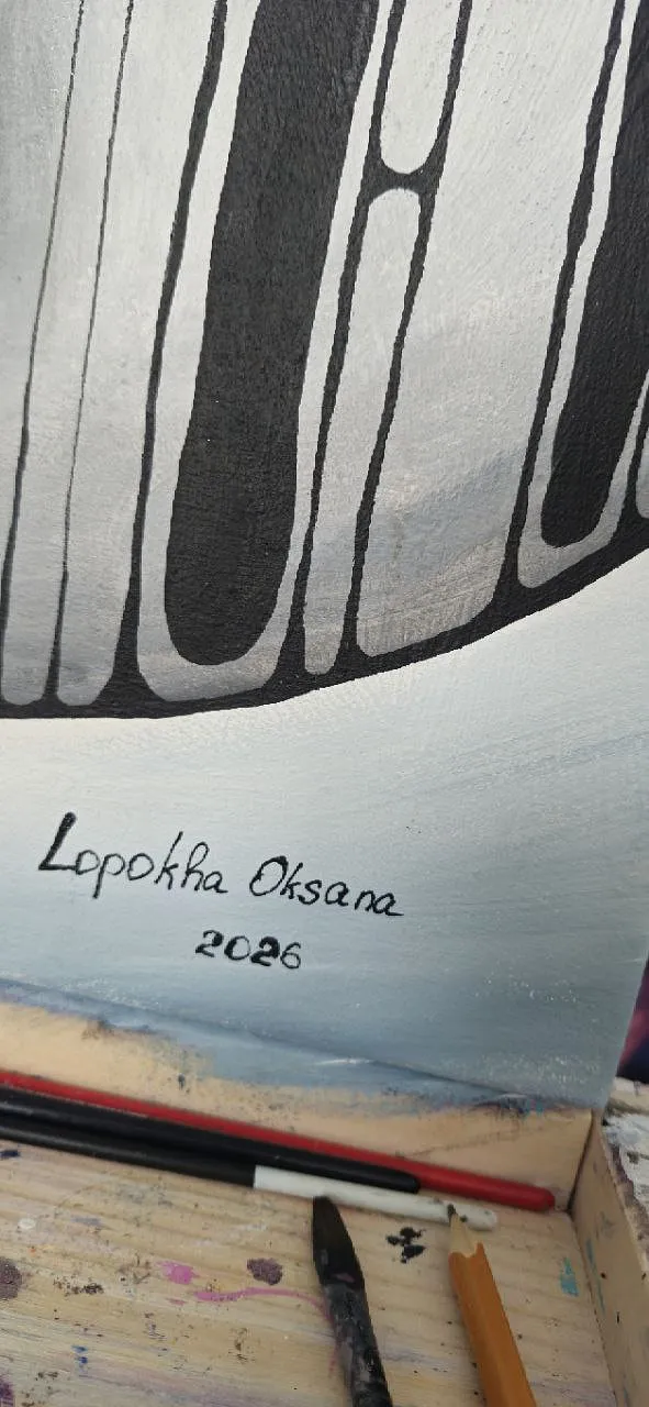 Image of Inner Echo 4 by Oksana Lopokha, size: 50х80, made of Acrylic on canvas, Painting medium, from Ukraine, part of the Внутрішнє відлуння series, priced at $650 Photo 2 of 5.