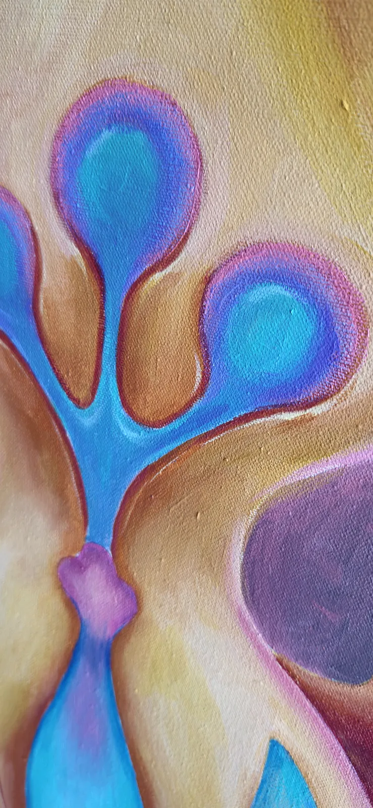 Image of The Fruit of Silence by Oksana Lopokha, size: 162х51, made of Acrylic on canvas, Painting medium, from Ukraine, part of the The Myth of the Inner World series, priced at $1200 Photo 4 of 5.