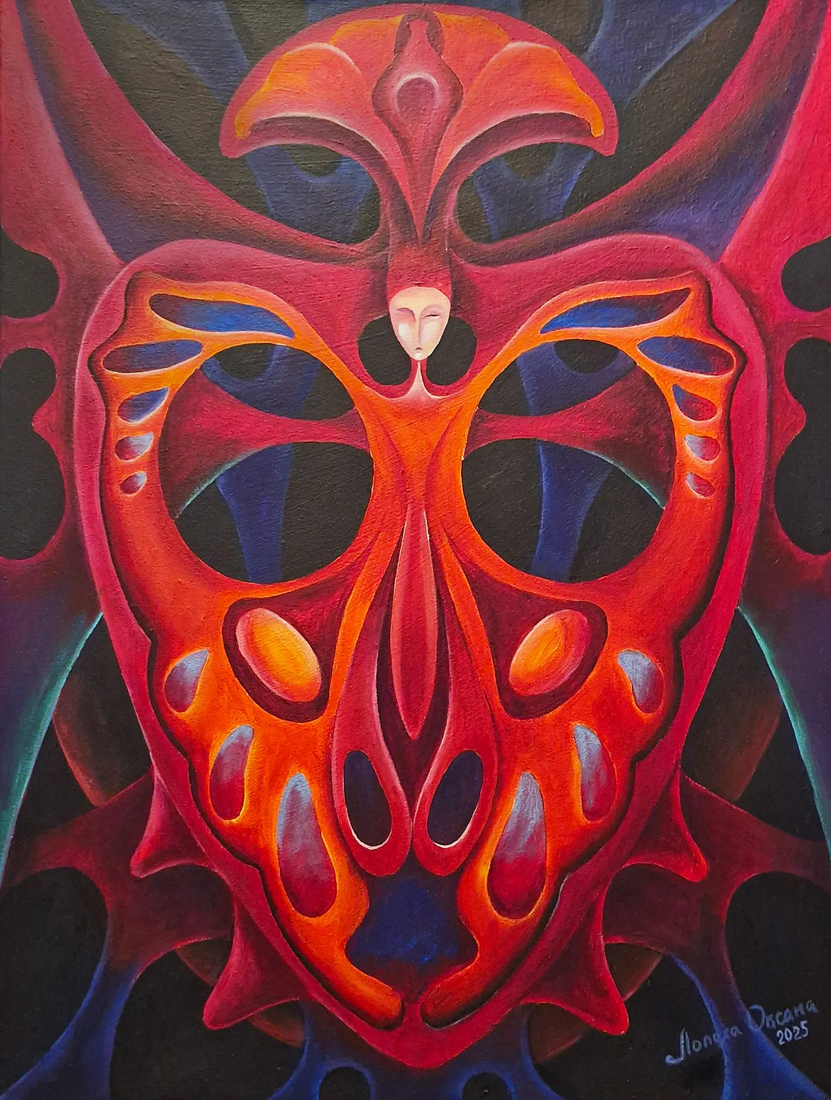 Image of Heart by Oksana Lopokha, size: 60x80, made of Acrylic, Painting medium, part of the "Figures" series, priced at $1000 Photo 1 of 6.