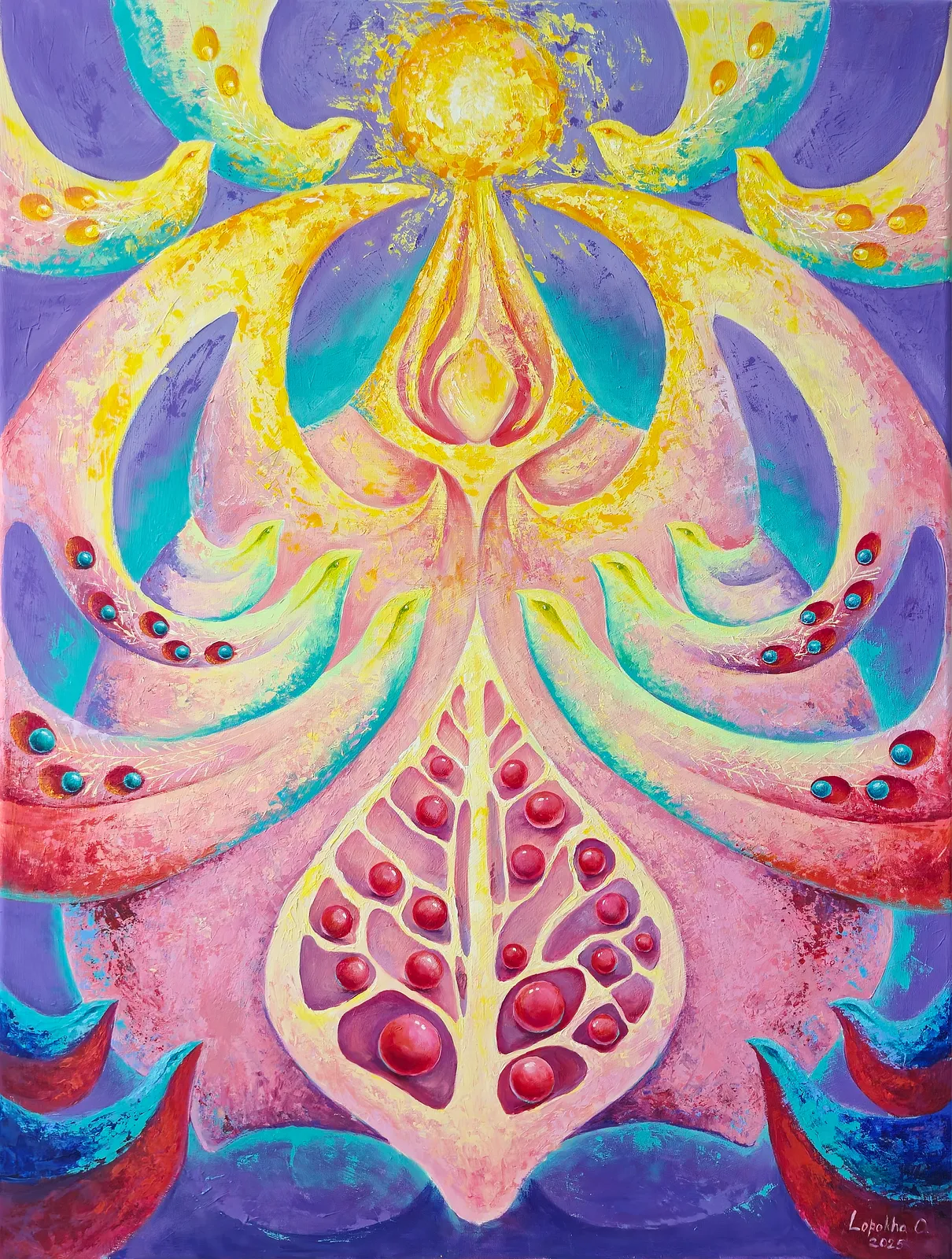 Image of Щебетання by Oksana Lopokha, size: 74х100, Painting medium, part of the "Figures" series, priced at $1100