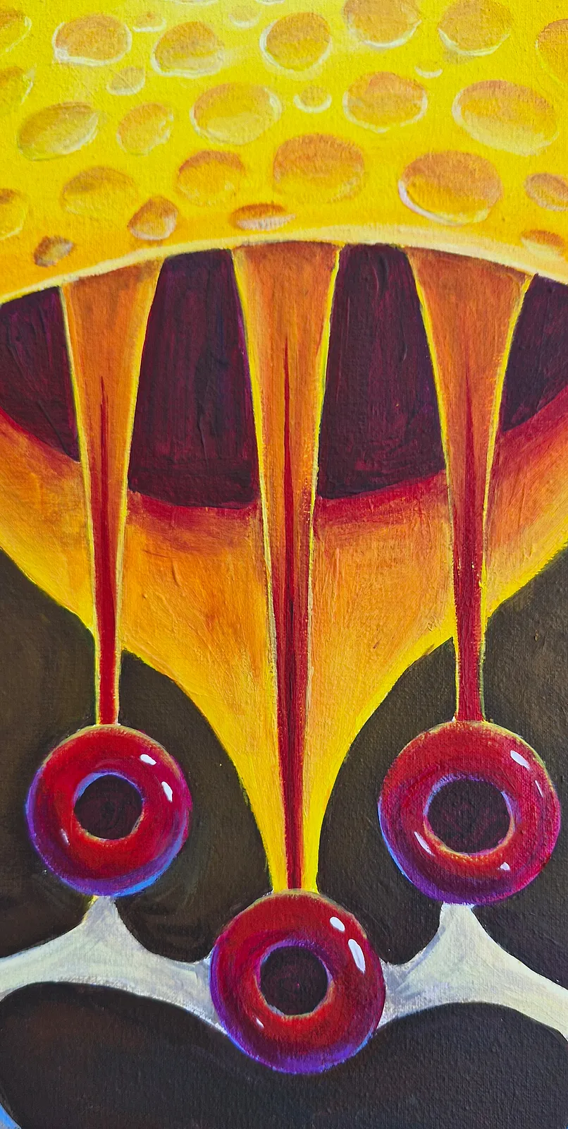 Image of Other World by Oksana Lopokha, size: 50x70, made of Acrylic, Painting medium, from Ukraine, part of the "Figures" series, priced at $960 Photo 3 of 4.