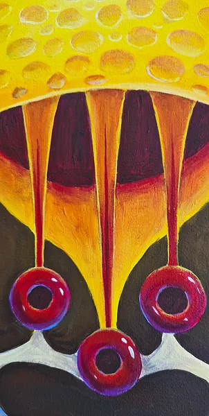 Image of Untitled by Oksana Lopokha, size: 50х70, Painting medium, part of the "Figures" series, priced at $1500 Photo 3 of 4.