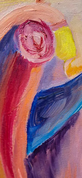 Image of Untitled by Oksana Lopokha, size: 50х20, Painting medium, part of the "Figures" series, priced at $650 Photo 3 of 4.