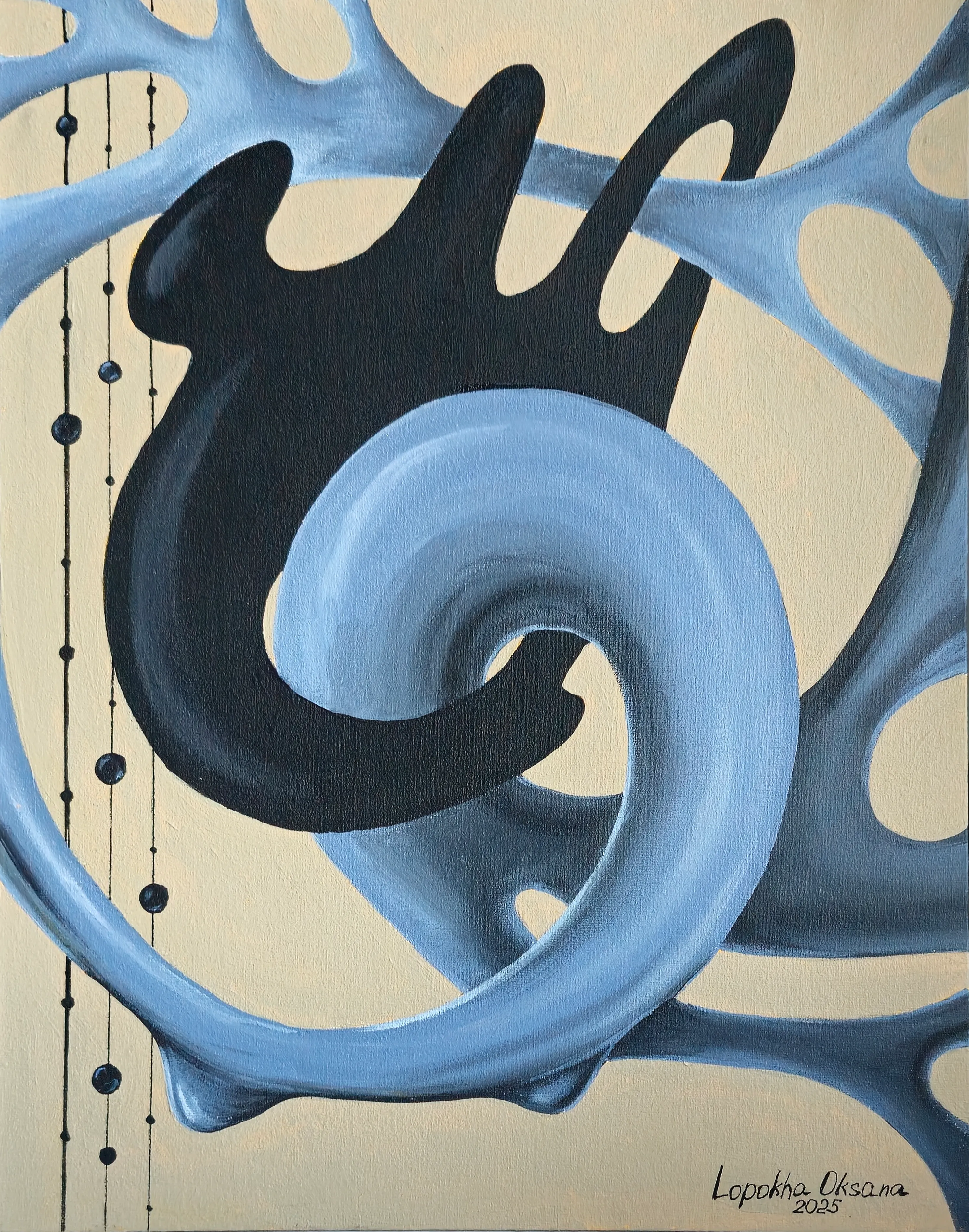 Image of Untitled by Oksana Lopokha, size: 35х45см, Painting medium, part of the Вектори всередині series, priced at $300