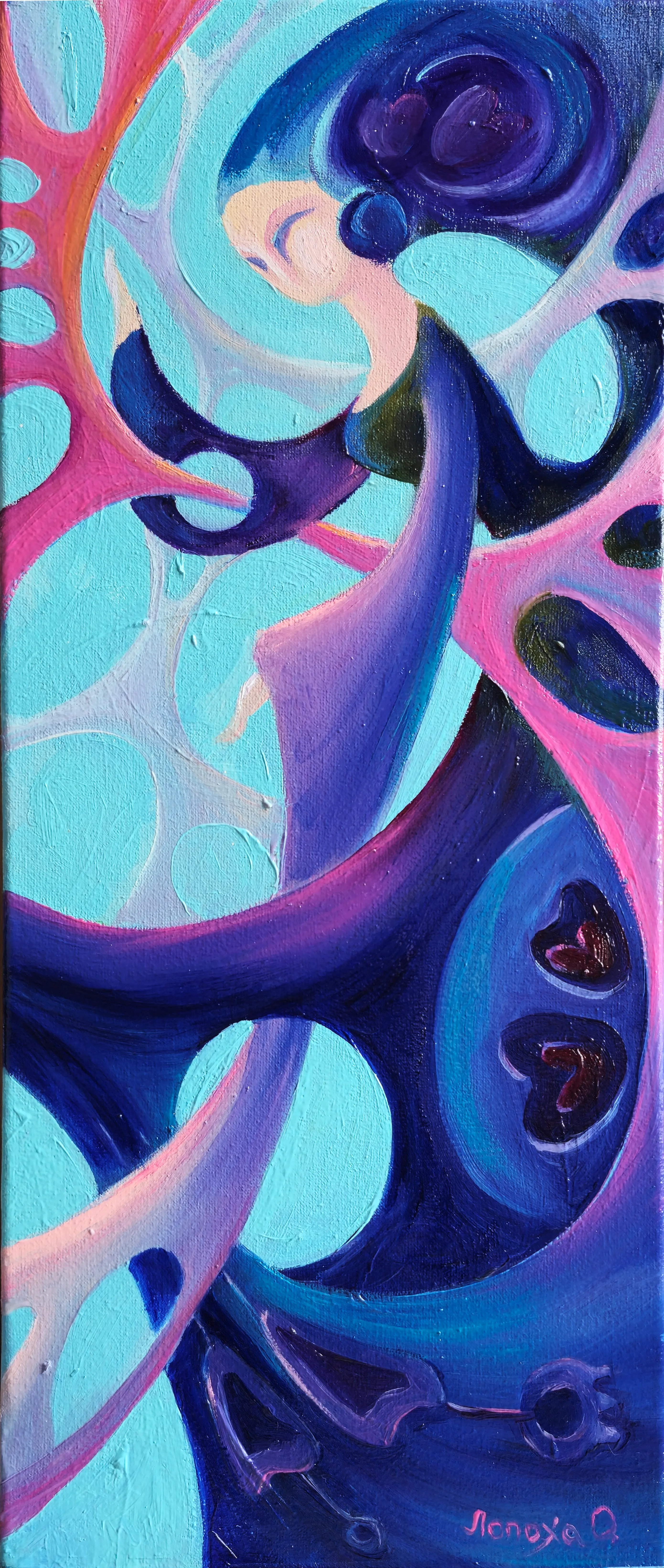 Image of Піймати промінь by Oksana Lopokha, size: 20х50см, Painting medium, part of the "Figures" series, priced at $650