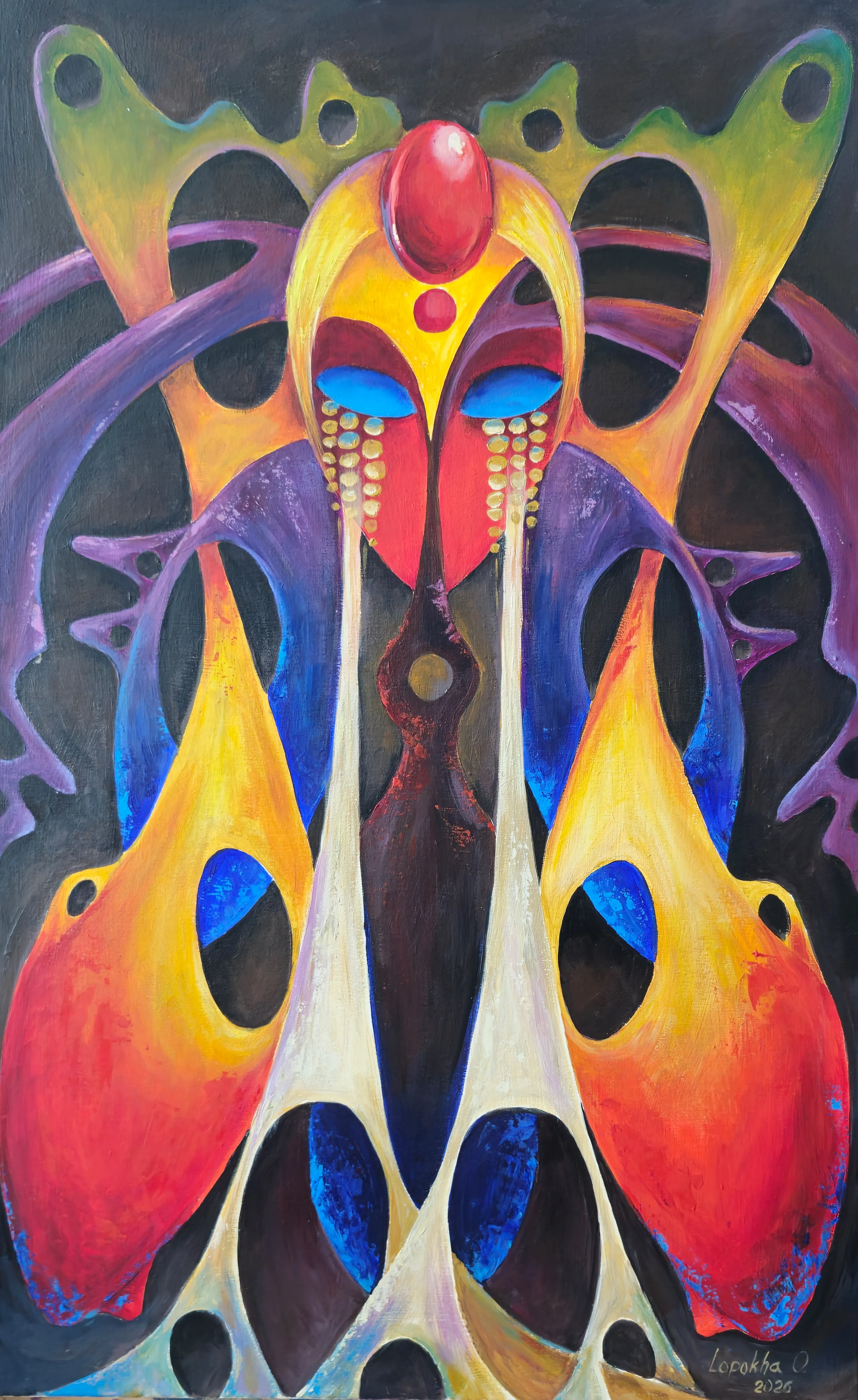 Image of Присутність by Oksana Lopokha, size: 50х80, Painting medium, part of the Хранителі series, priced at $1200 Photo 1 of 5.