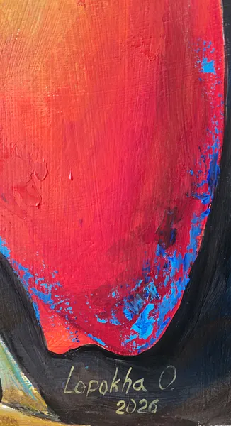 Image of Присутність by Oksana Lopokha, size: 50х80, Painting medium, part of the Хранителі series, priced at $1200 Photo 3 of 5.